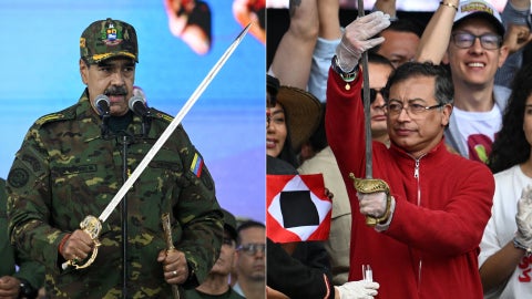 Nicolás Maduro/ Gustavo Petro - Fotos AFP