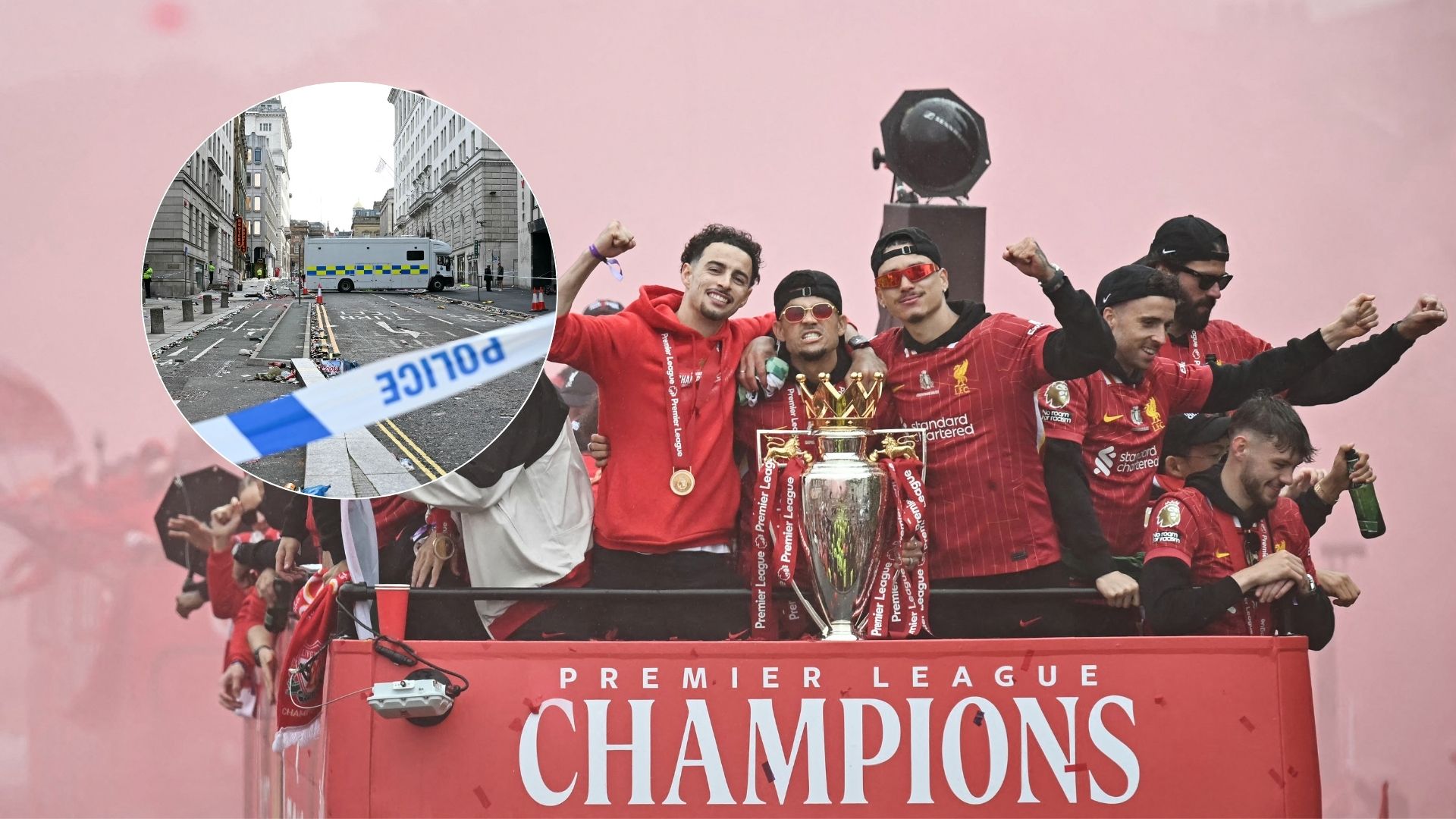 Celebración Liverpool Premier League/ Tragedia durante el festejo - Fotos AFP