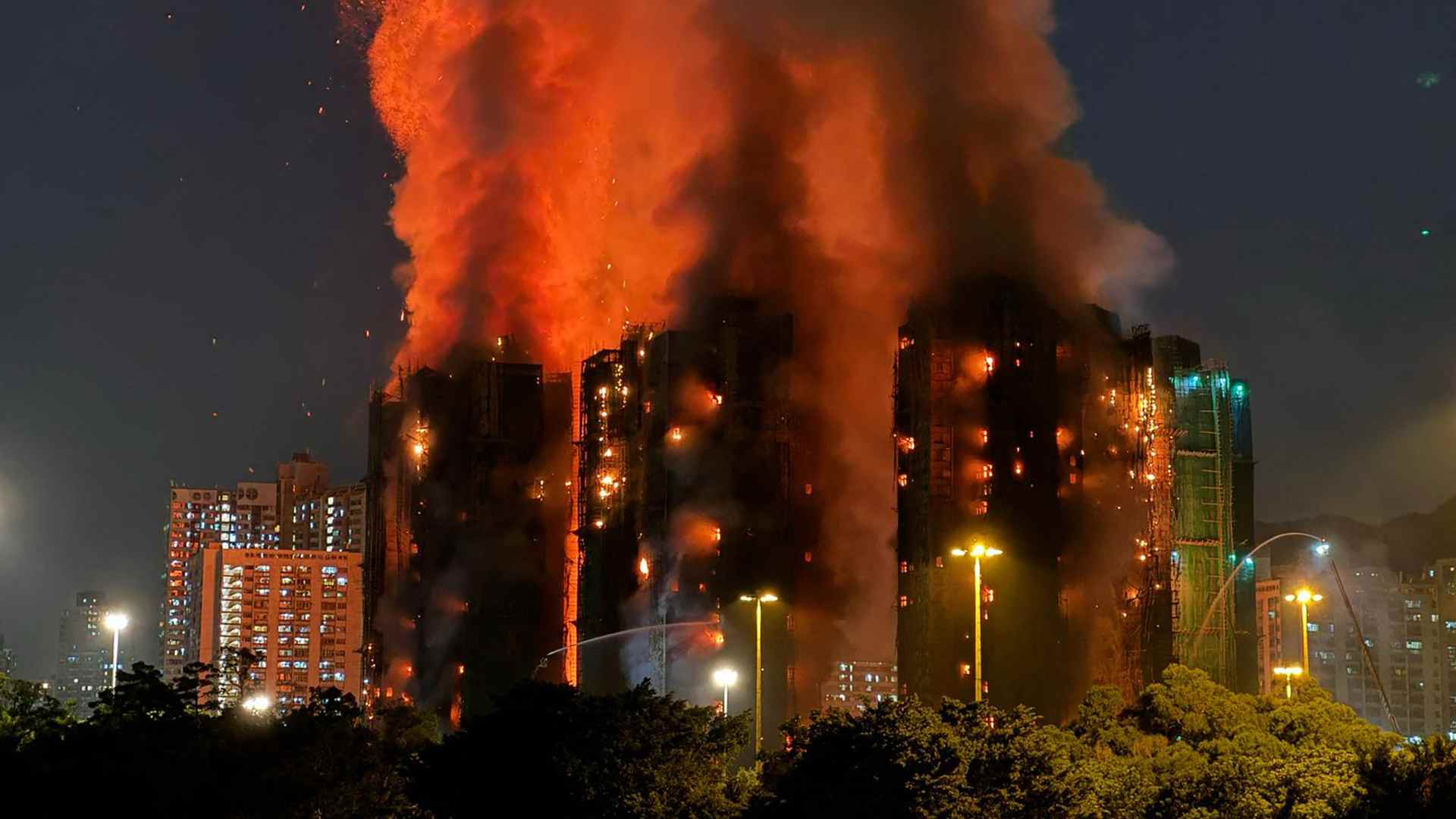 Incendio en Hong Kong - AFP