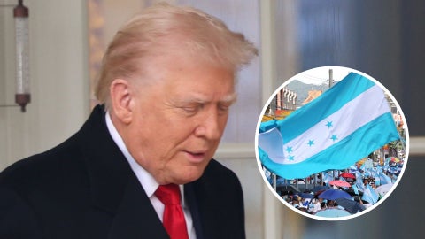 Donald Trump, presidente de EE.UU. / Bandera de Honduras - Fotos: EFE