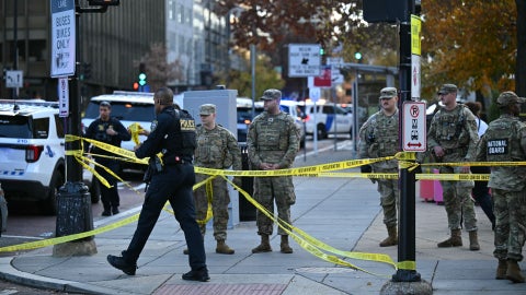 Foto de la Guardia Nacional en Washington (AFP)
