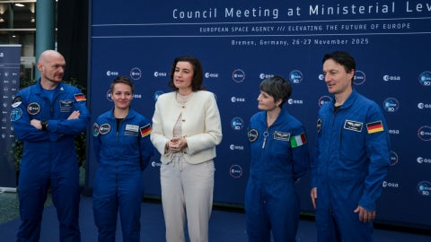 La reunión ministerial de la Agencia Espacial Europea (ESA) en el Centro de Congresos de Bremen | Foto: AFP