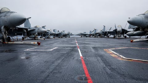 Aviones de combate F-18 de los Estados Unidos - Foto de referencia: EFE