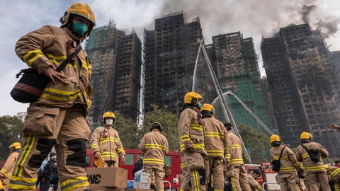 Incendio en Hong Kong (AFP)