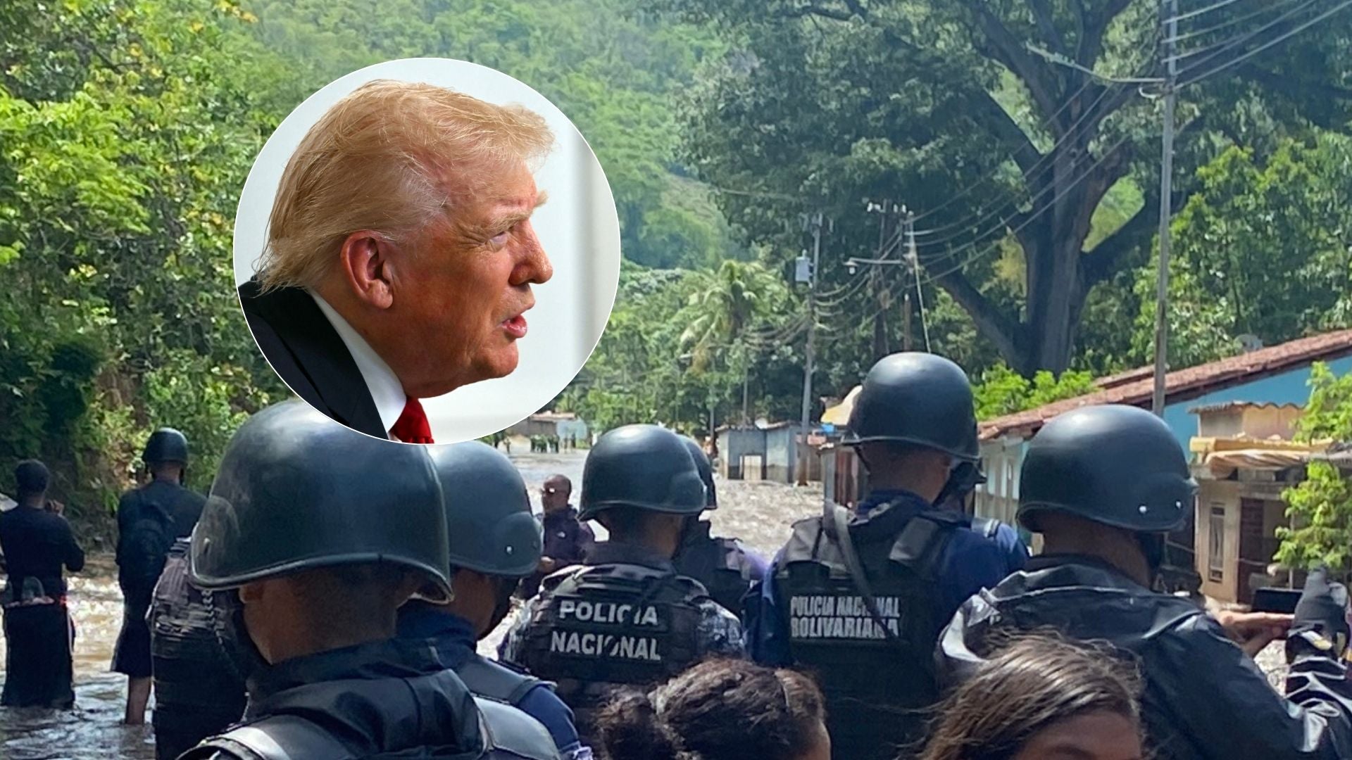 Policía del régimen de Maduro Donald Trump - Fotos AFP