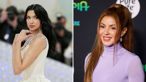 A la izquierda, la cantante Dua Lipa, a la derecha, la cantante colombiana, Shakira-Foto: EFE