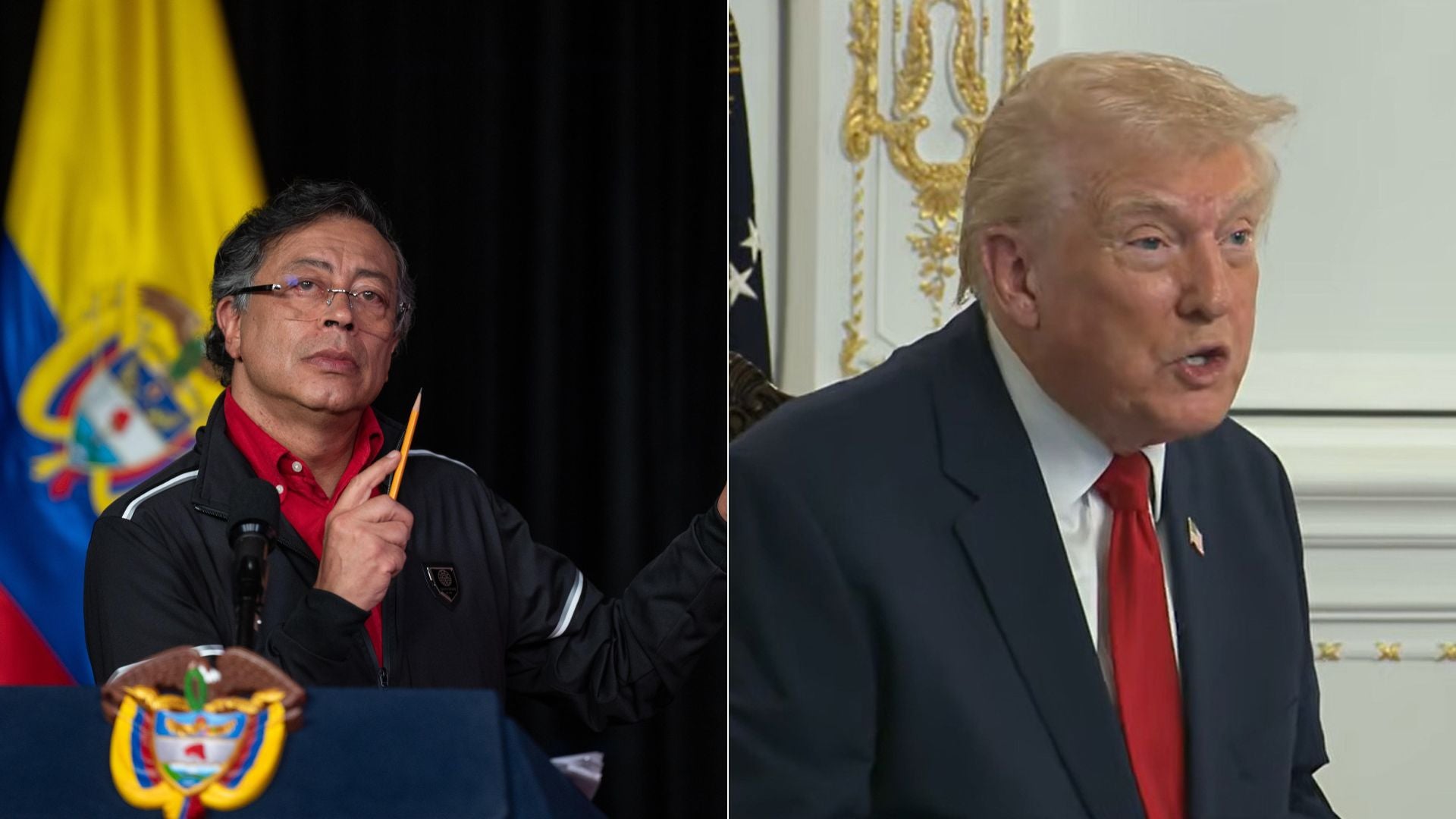 A la izquierda Gustavo Petro y a la derecha Donald Trump-Foto: EFE