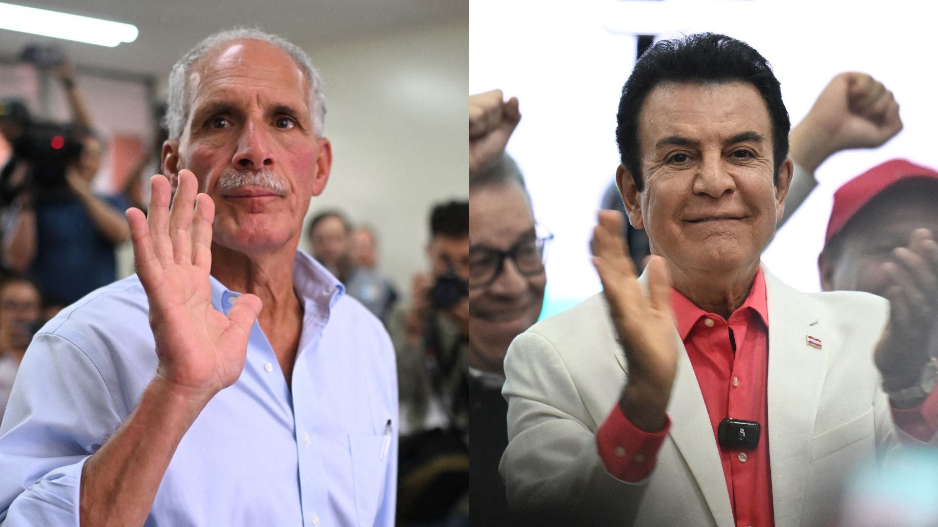 Nasry Asfura y Salvador Nasralla (AFP)