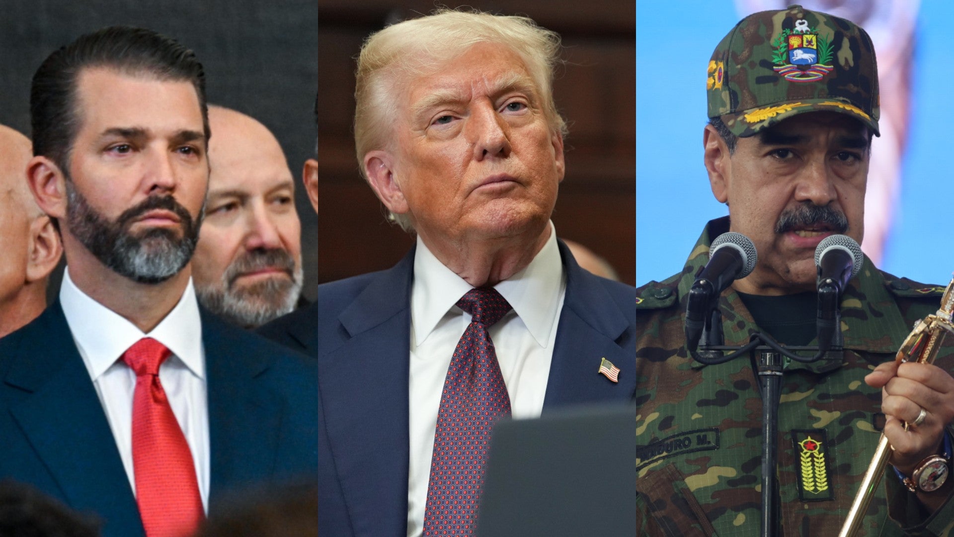 Donald Trump Jr., empresario estadounidense/ Donald Trump, presidente de EE.UU. / Nicolás Maduro, jefe del régimen venezolano - Fotos: EFE