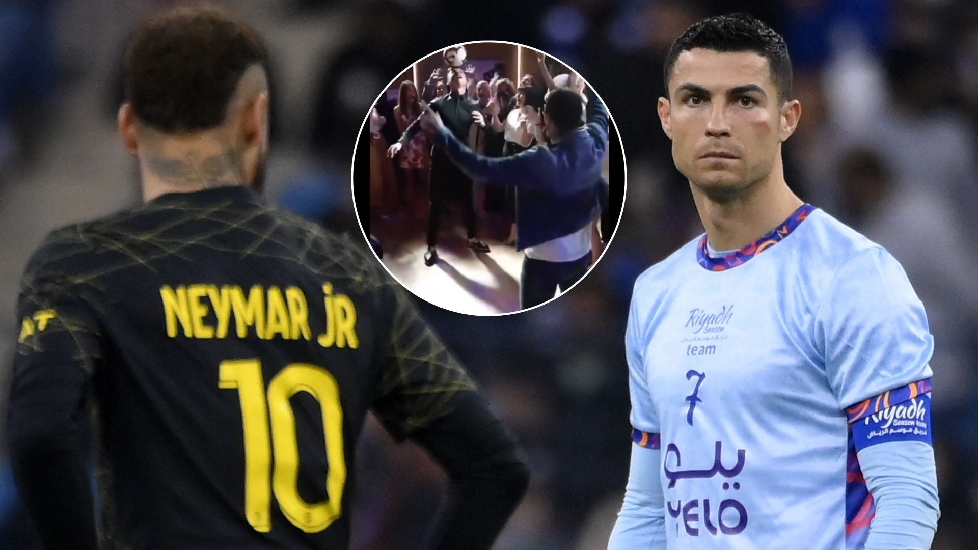 Cristiano Ronaldo y Neymar - Foto AFP/ Foto: captura de video de X: @United_Coverage