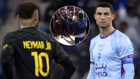 Cristiano Ronaldo y Neymar - Foto AFP/ Foto: captura de video de X: @United_Coverage