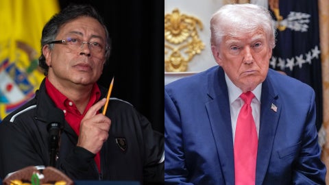 Gustavo Petro y Donald Trump | Foto: EFE