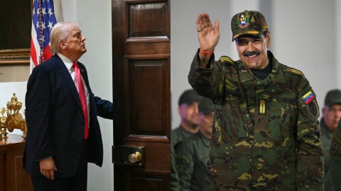 Donald Trump, presidente de Estados Unidos, y Nicolás Maduro - Fotos: AFP