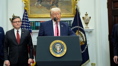 El presidente Donald Trump el 2 de diciembre de 2025. (EFE)