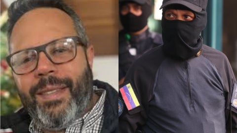 Abogado venezolano Rafael Tudares / Agentes del SEBIN - Fotos de referencia: X / EFE