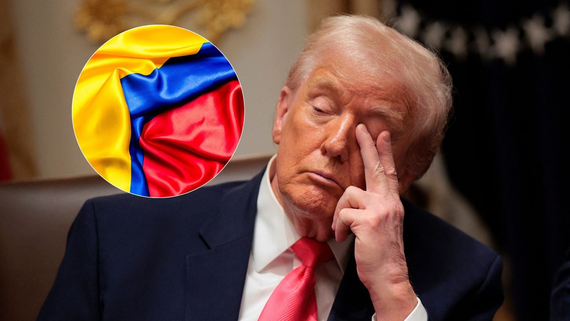 Donald Trump - Foto AFP/ Bandera de Colombia - Foto Canva de referencia