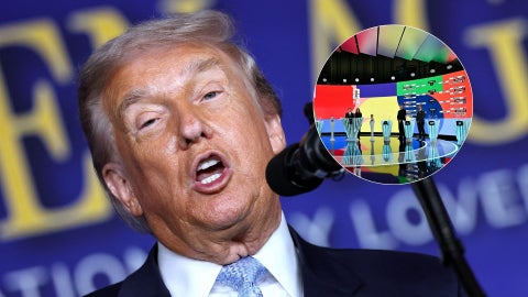 Donald Trump/ Sorteo del repechaje mundialista - Fotos AFP