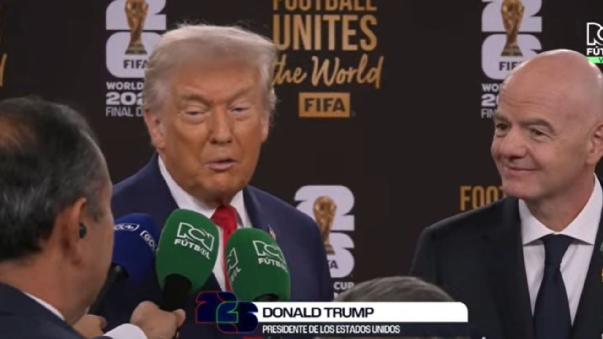 Presidente de Estados Unidos, Donald Trump, hizo su entrada al sorteo de los grupos del torneo de la Copa Mundial de la FIFA 2026