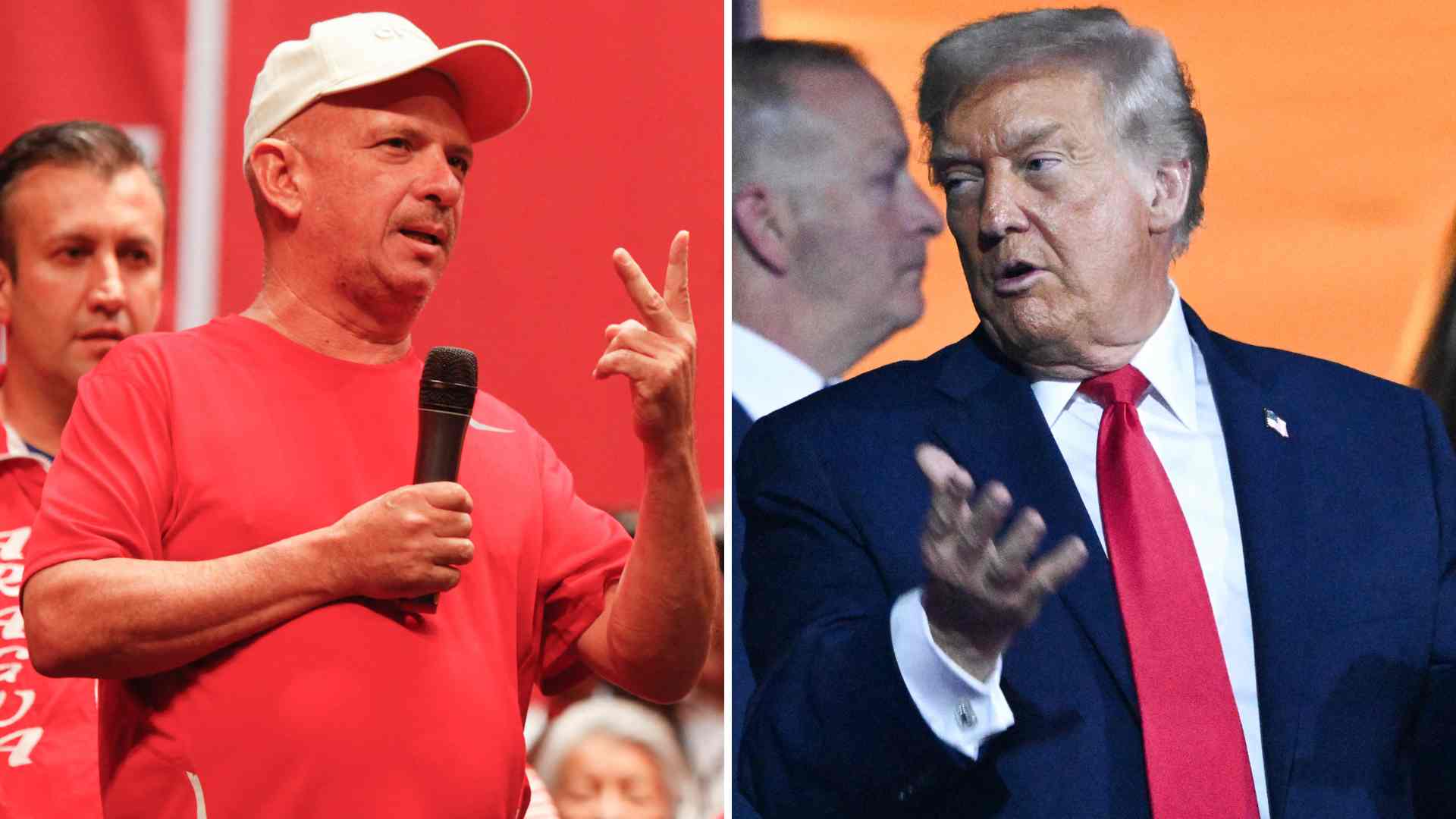 Hugo El Pollo Carvajal y Donald Trump - AFP