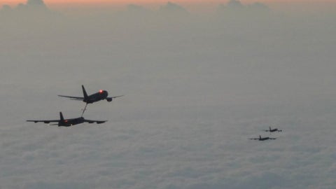 Sobrevuelos de Fuerzas Aéreas del Sur de Estados Unidos. (Foto_ @AFSOUTH)