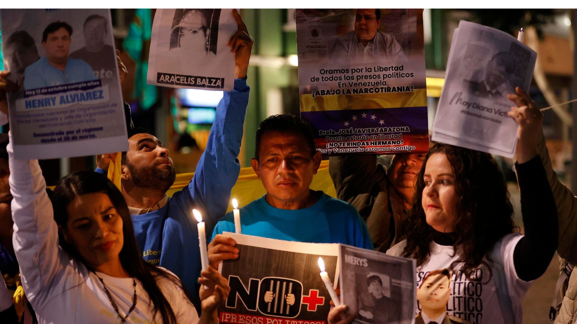 Marcha por la liberación de presos detenidos arbitrariamente por el régimen venezolano - Foto: EFE