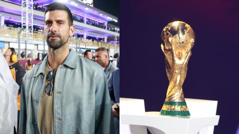 Novak Djokovic y la Copa del Mundo (EFE)