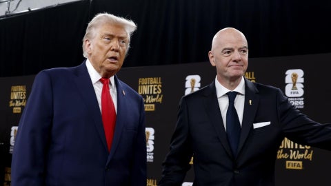 Donald Trump, presidente de Estados Unidos, y Gianni Infantino , presidente de la FIFA - Foto: EFE