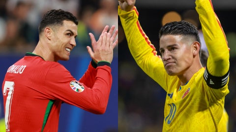 Cristiano Ronaldo y James Rodríguez | Foto: EFE