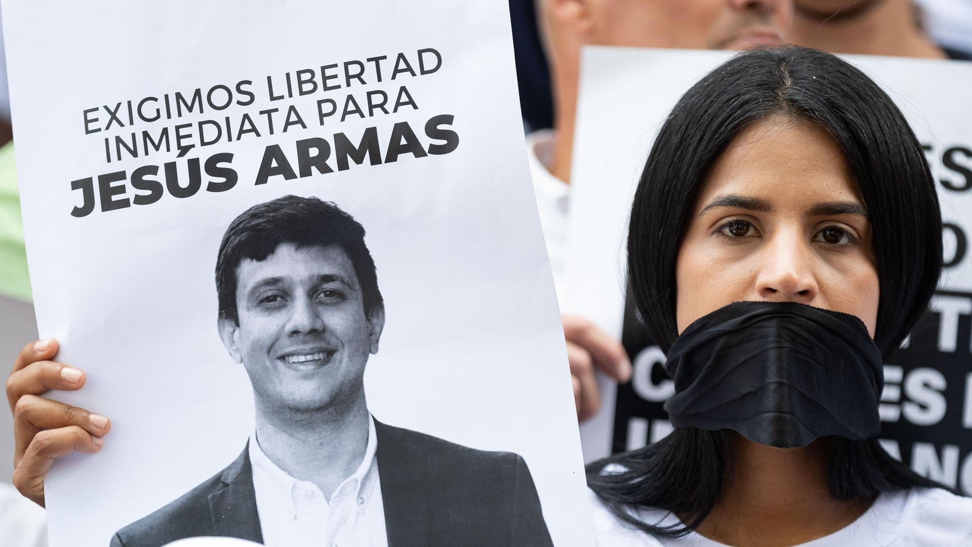 Sairam Rivas, esposa del preso político Jesús Armas - Foto: EFE