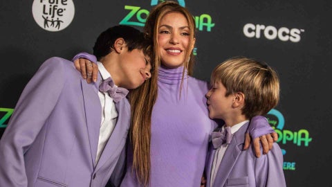 Shakira y sus hijos Milan y Sasha - Foto AFP