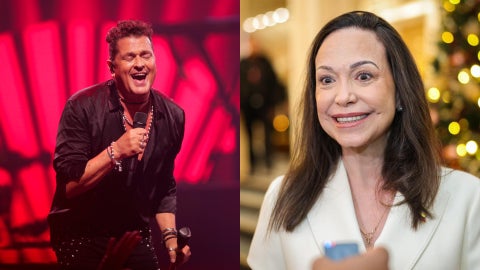 Carlos Vives y María Corina Machado - Fotos: EFE