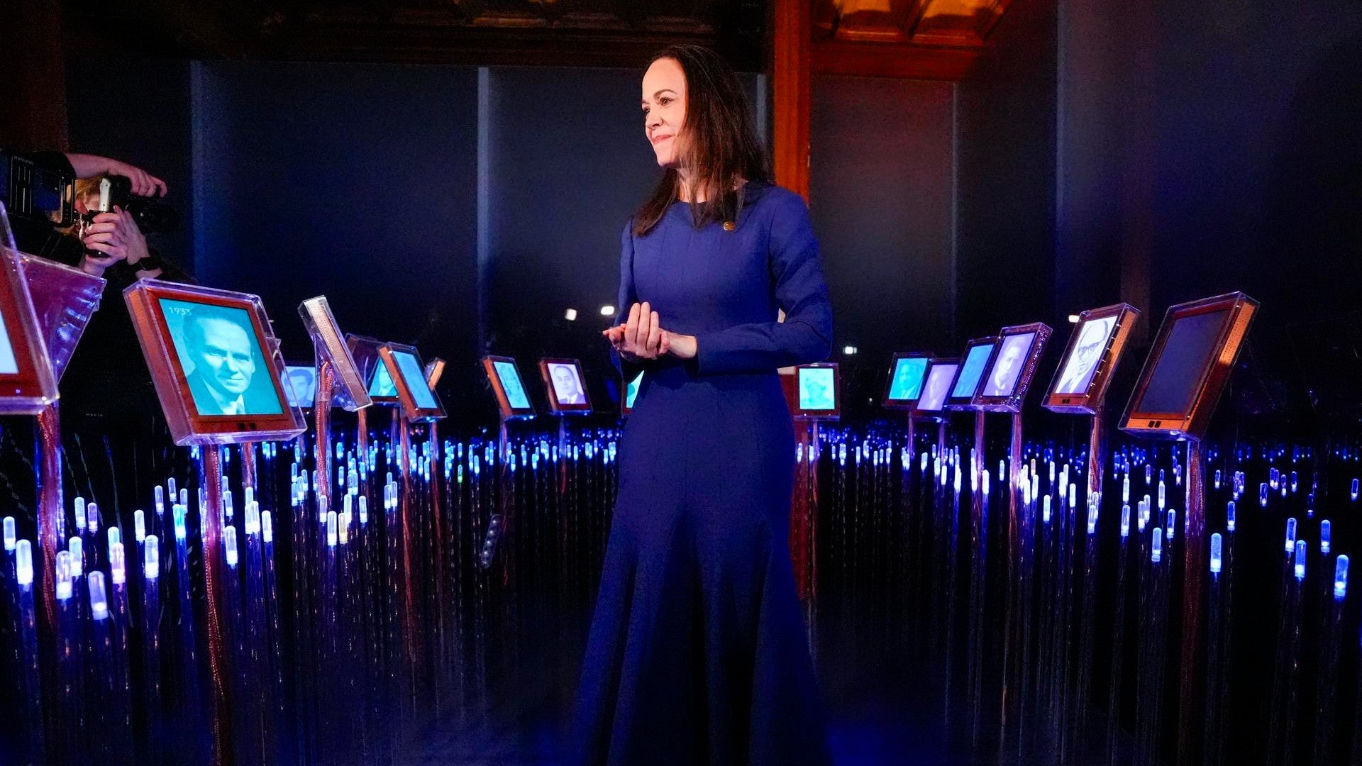 La líder democrática venezolana María Corina Machado en Oslo. (EFE)