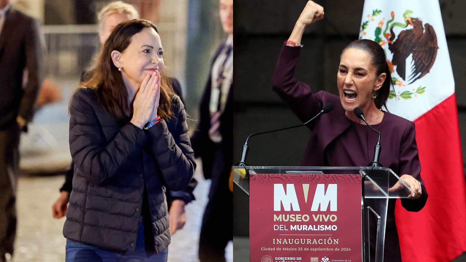 Claiudia Sheinbaum y María Corina Machado / FOTO: EFE