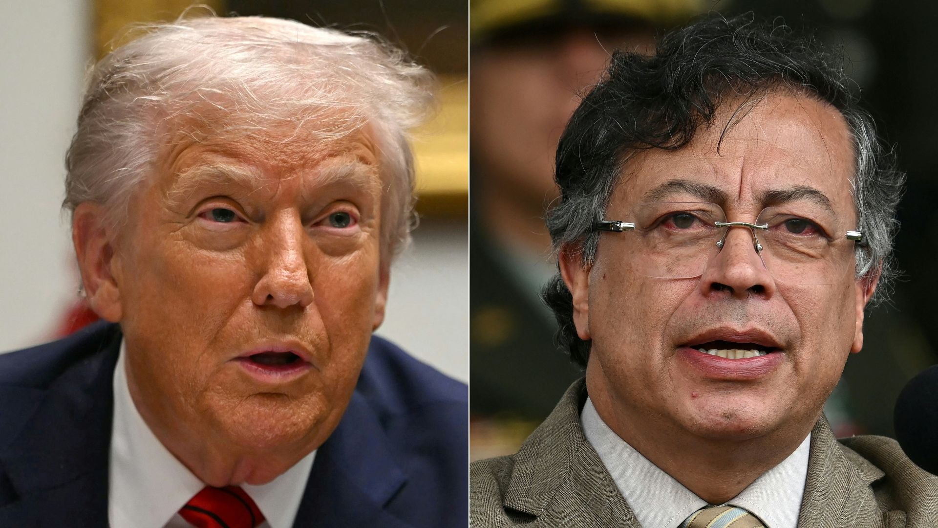 Donald Trump y Gustavo Petro (AFP)