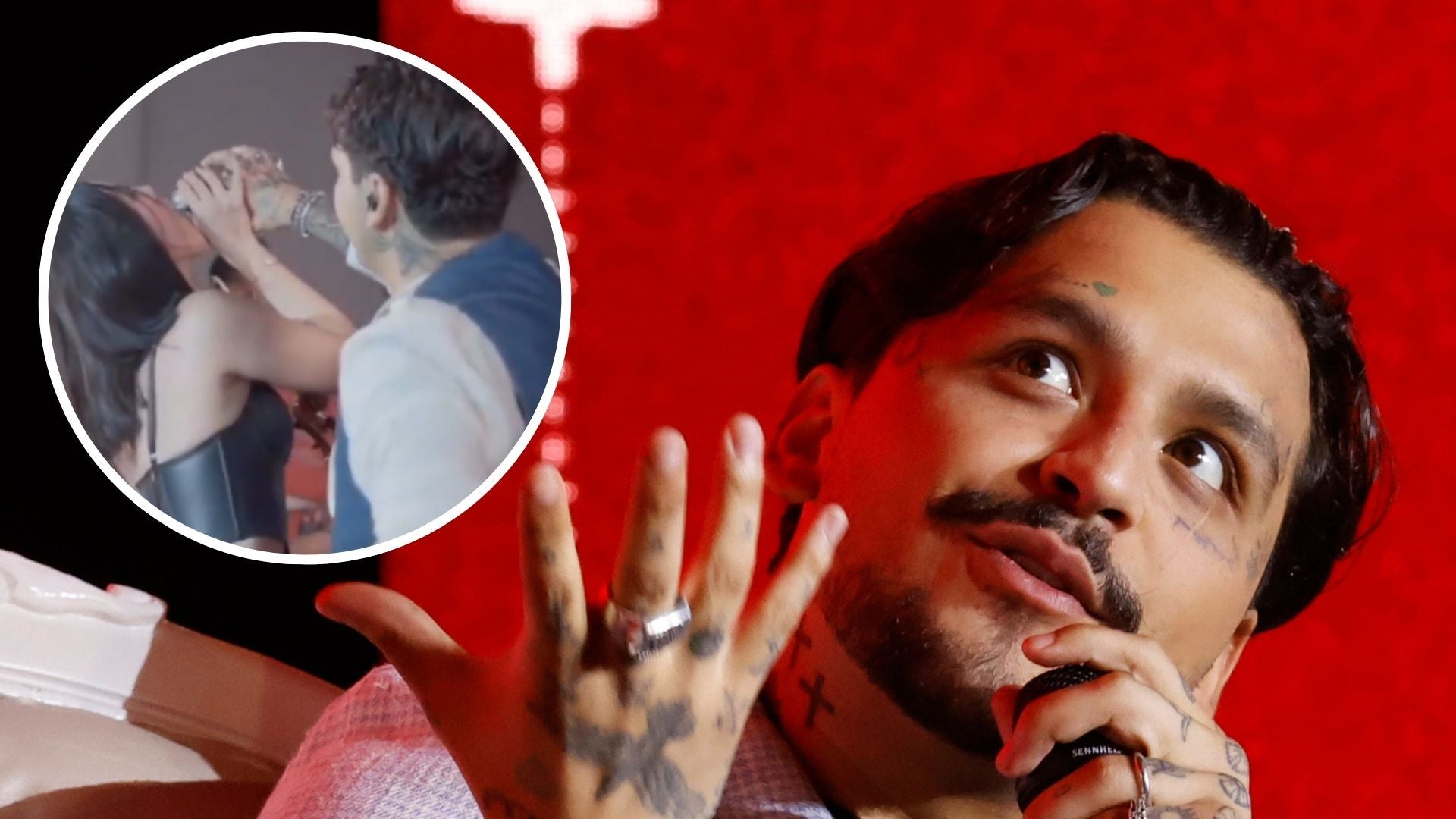 Christian Nodal, músico mexicano y una de sus colaboradoras - Fotos: X / EFE