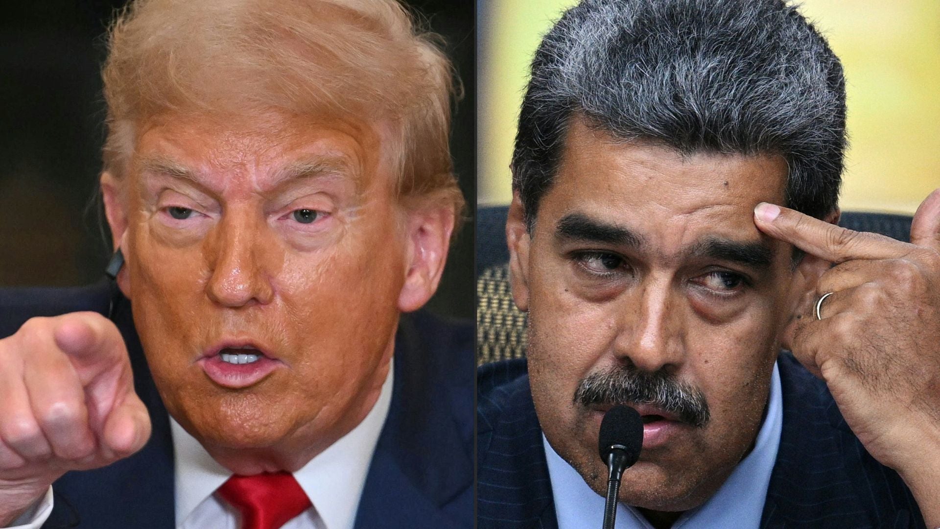 Donald Trump y Nicolás Maduro (AFP)