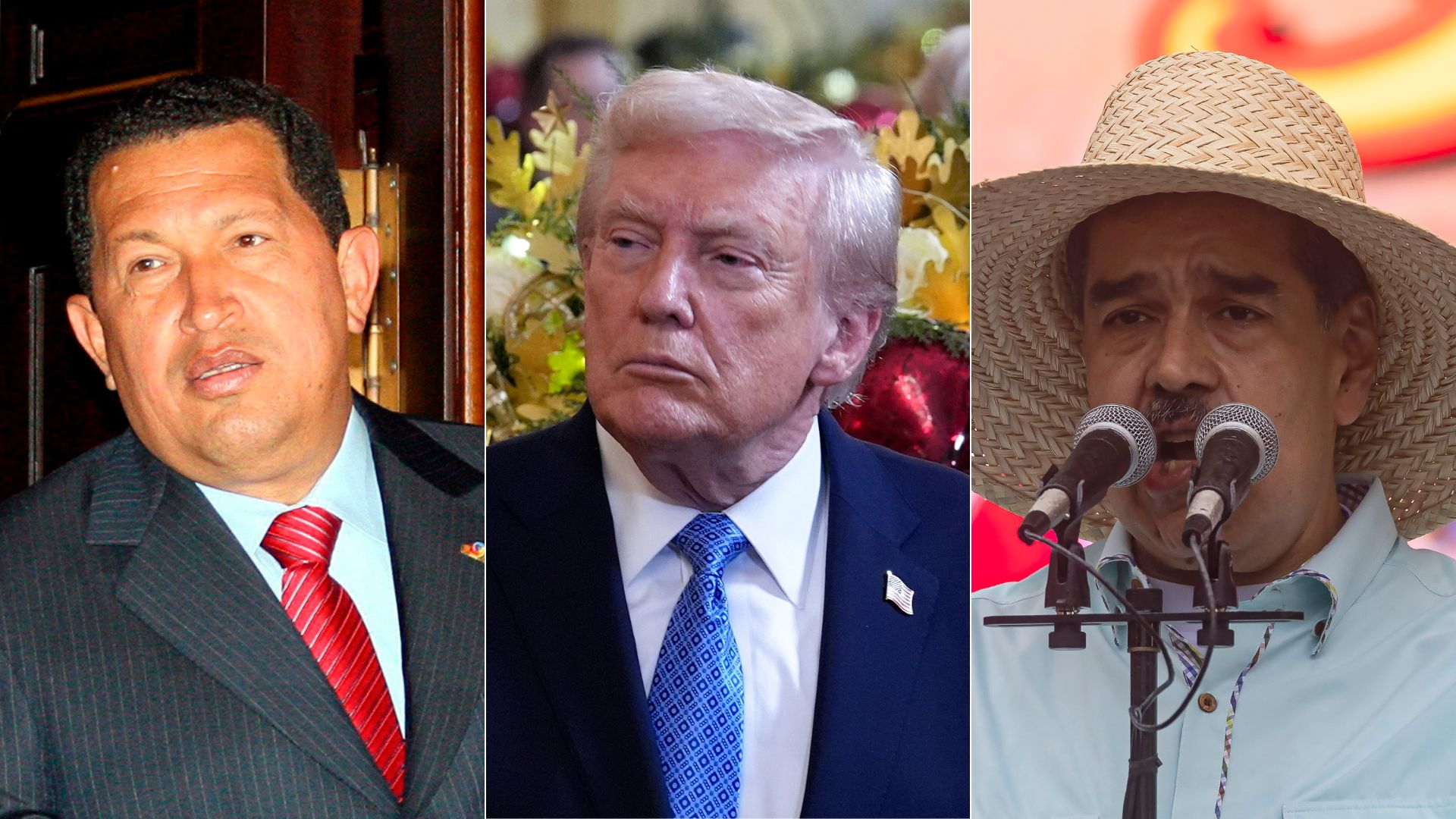 Hugo Chávez/ Donald Trump/ Nicolás Maduro - Fotos EFE