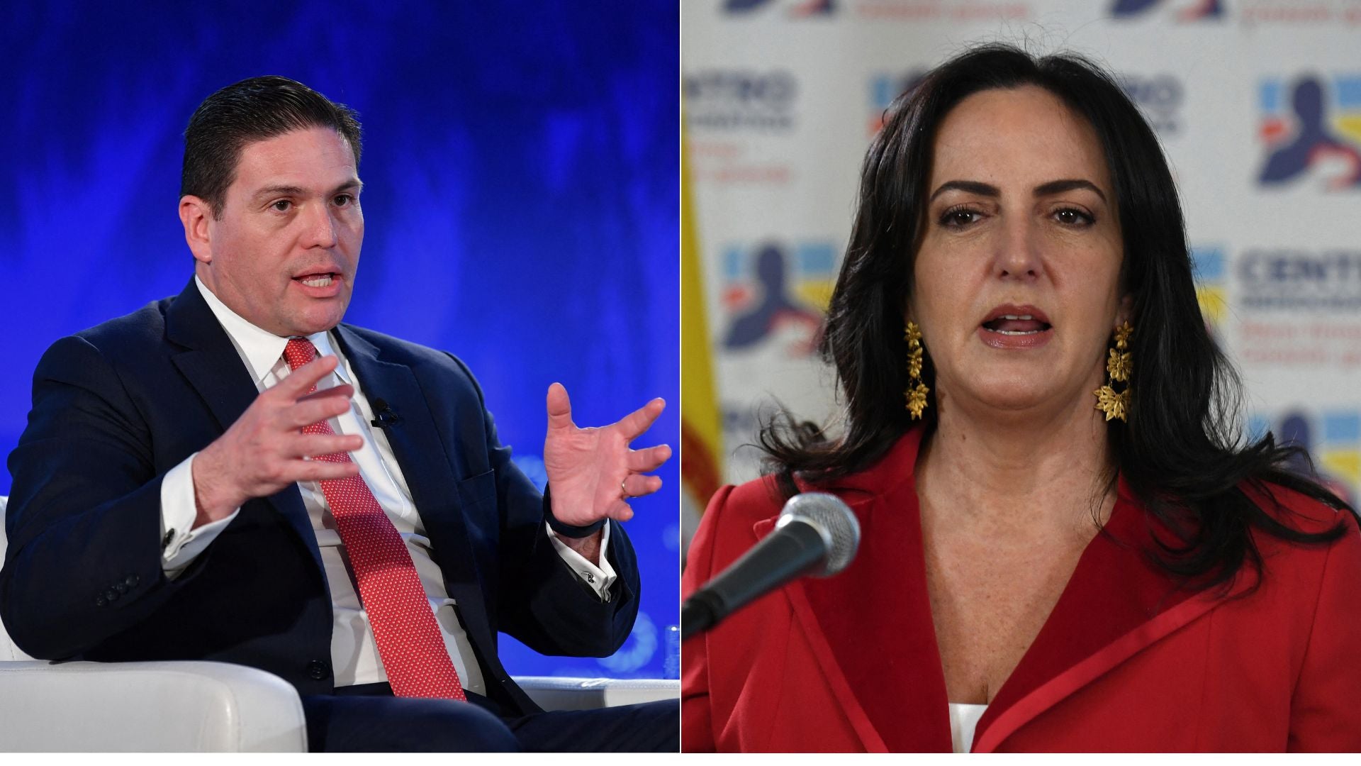 Juan Carlos Pinzón y María Fernanda Cabal - Fotos: AFP