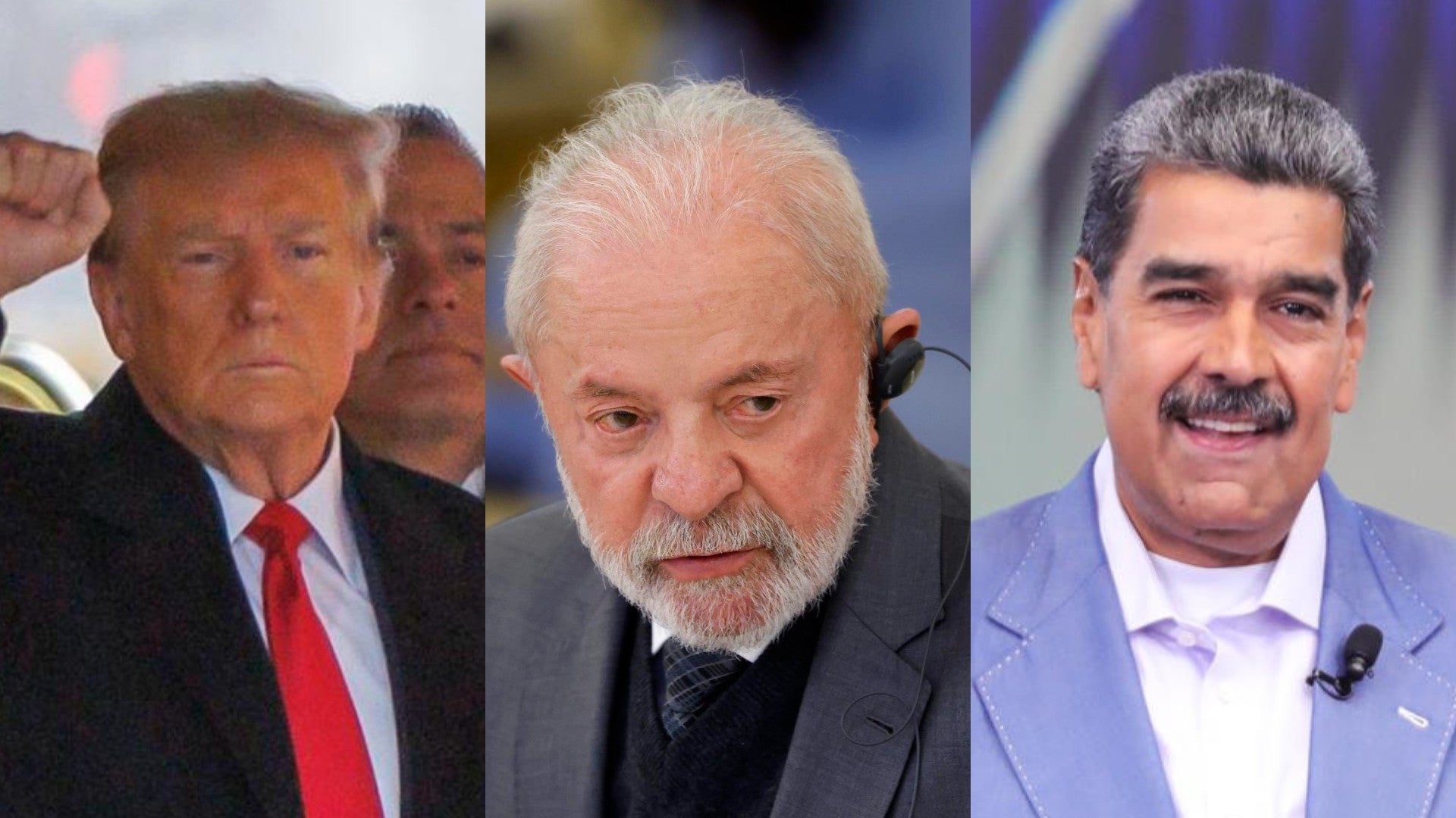 Donald Trump, presidente de Estados Unidos; Lula da Silva, presidente de Brasil, y Nicolás Maduro - Fotos: EFE