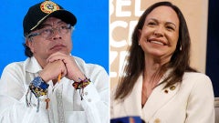 Gustavo Petro y María Corina Machado - AFP
