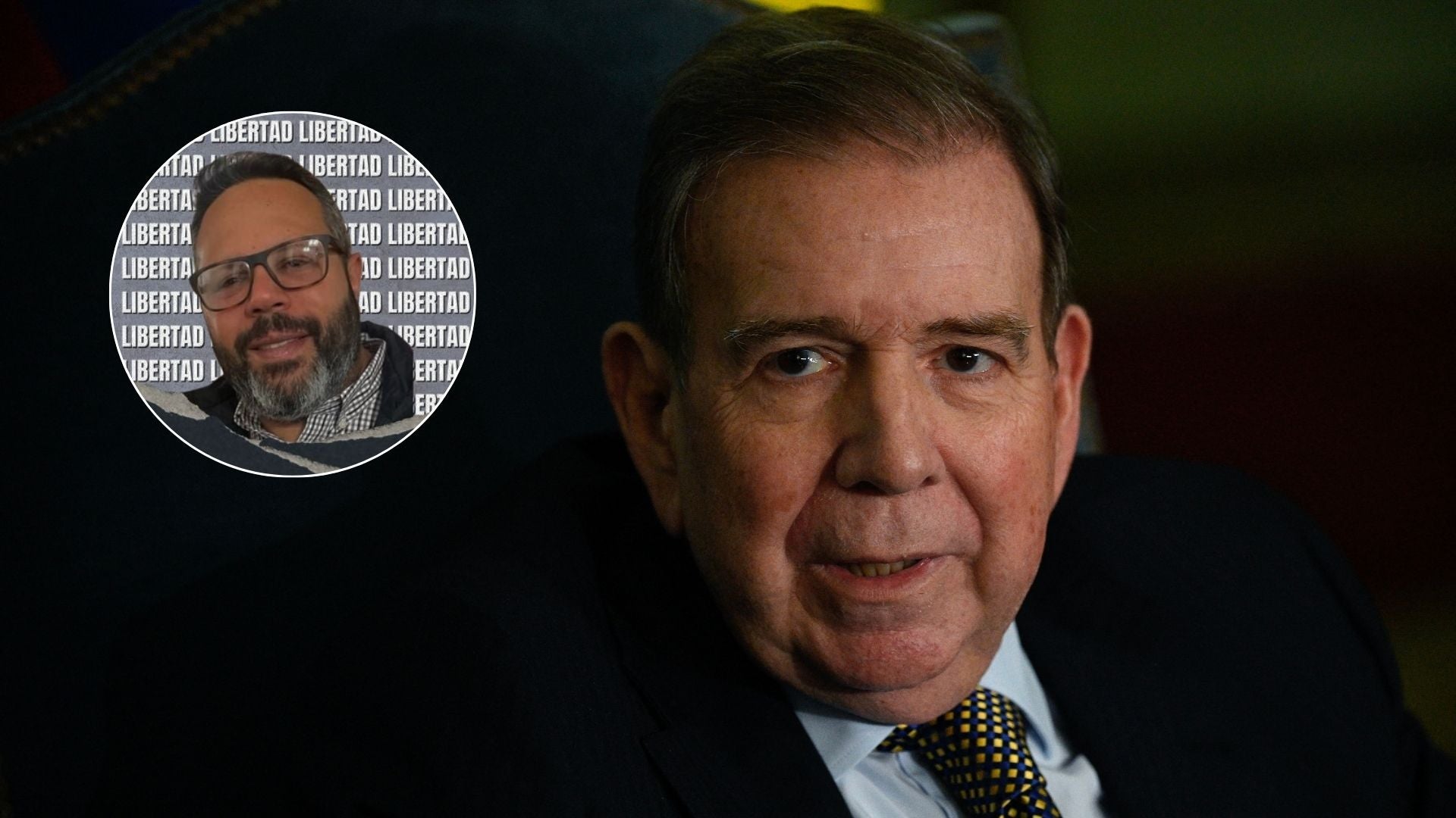 Edmundo González (AFP) y Rafael Tadures (X @MarianGTadures)