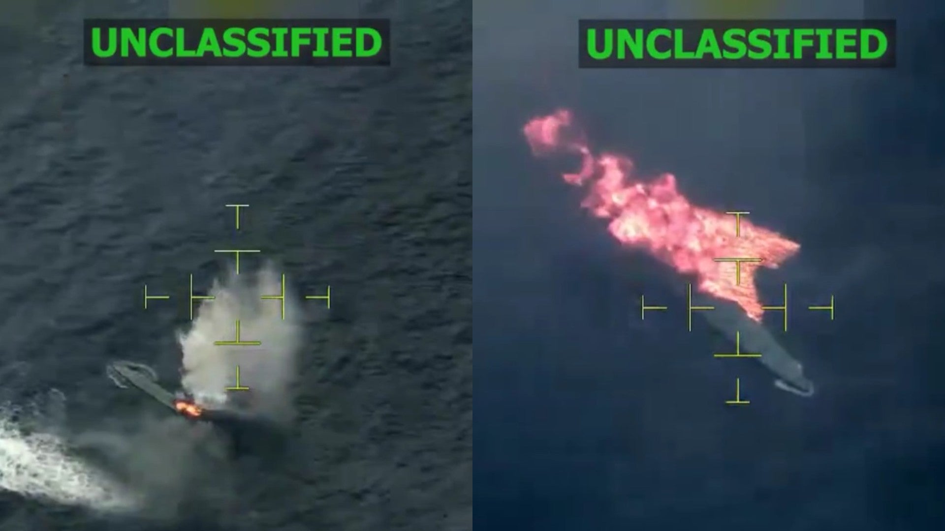 Ataque a supuesta "narcolancha" - Foto: Comando Sur de EE. UU.