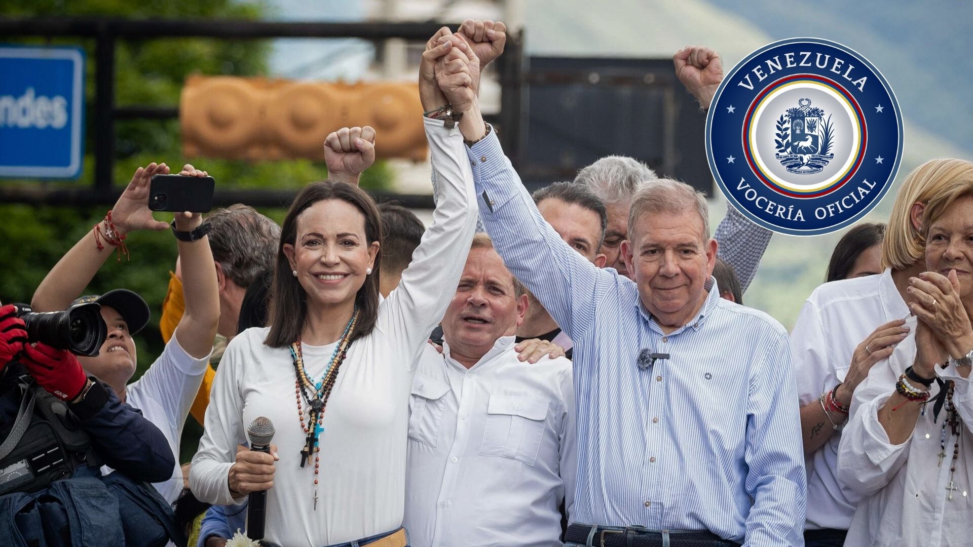 María Corina y Edmundo González dan inicio al proyecto Oficina Vocería Oficial - Foto: EFE