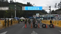 Punto de control militar en la frontera de Ecuador - Foto: EFE