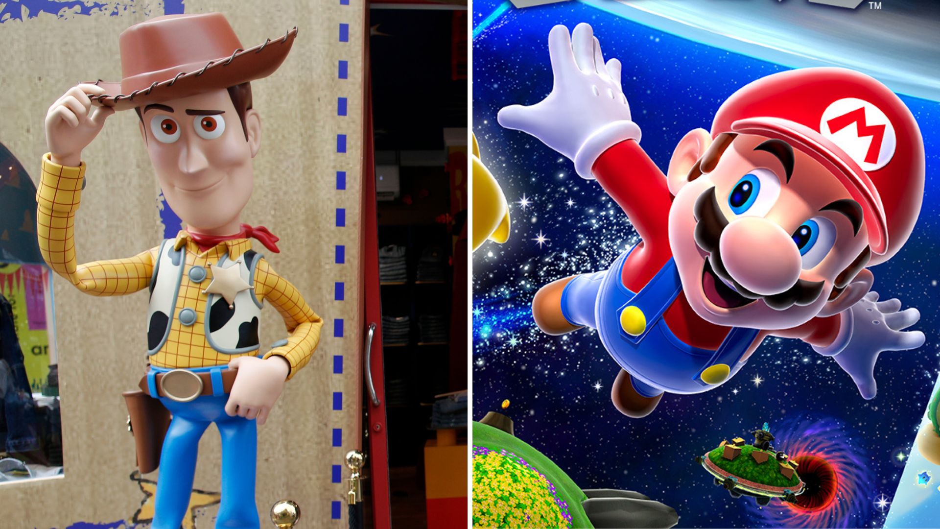 'Woody' de 'Toy Story' y 'Super Mario'-Foto: EFE