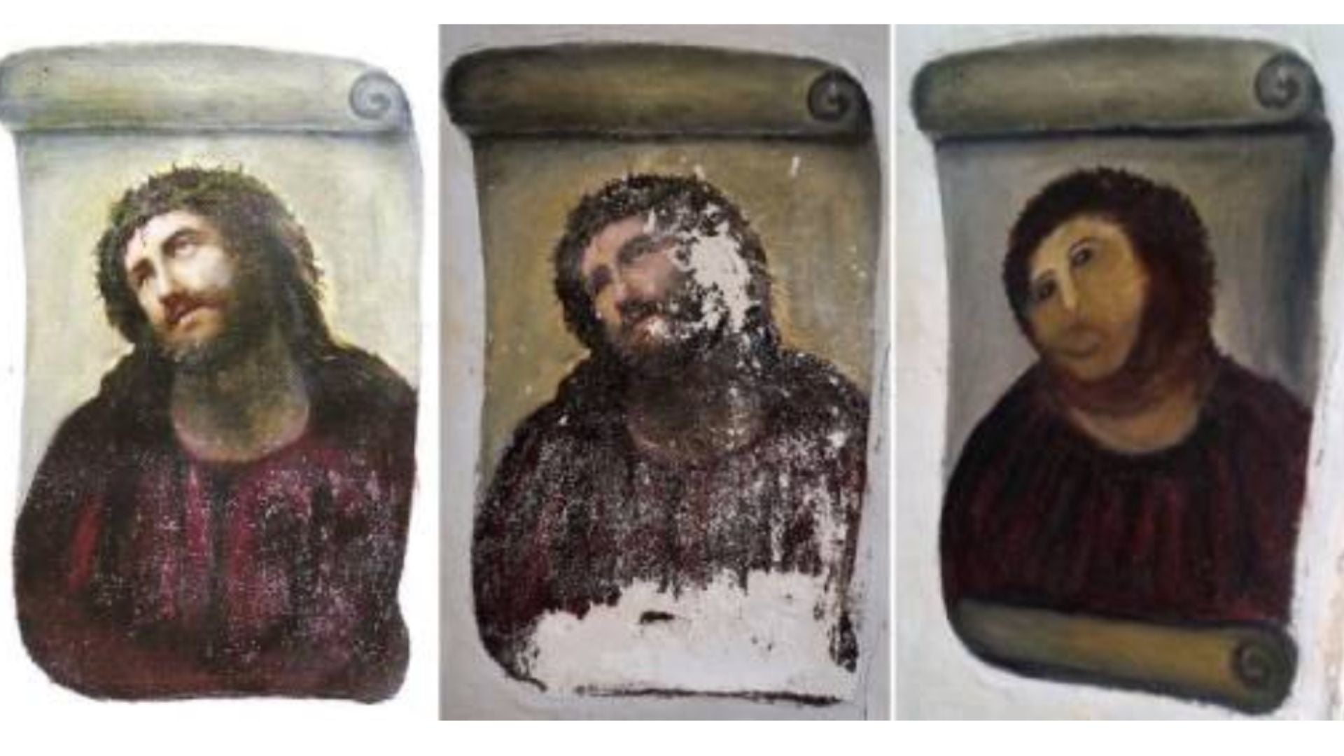 Obra restaurada de Cristo en España - AFP