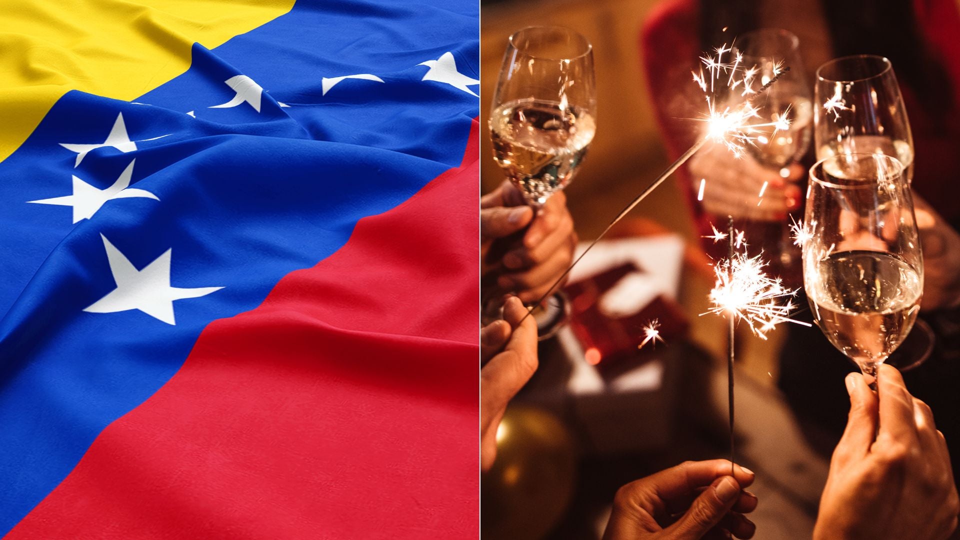 Bandera Venezuela/ Celebración Año Nuevo - Fotos Canva de Referencia