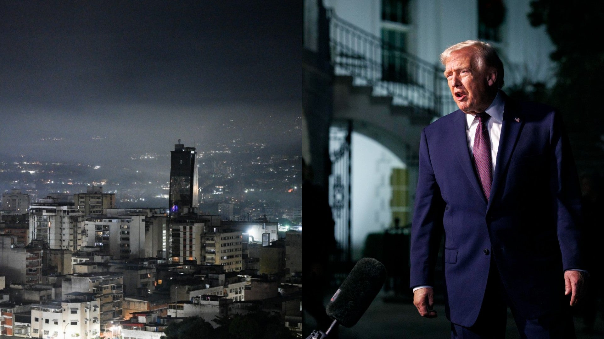 Donald Trump y Caracas (EFE y AFP)
