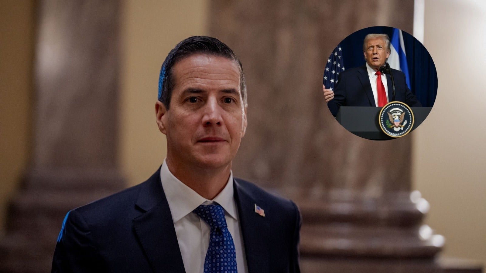 Senador Bernie Moreno y el presidente Donald Trump - Fotos: AFP