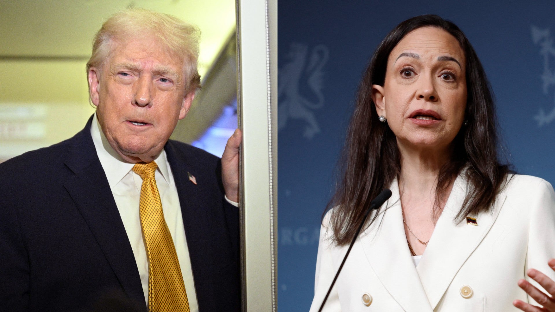 Donald Trump y María Corina Machado | Foto: AFP